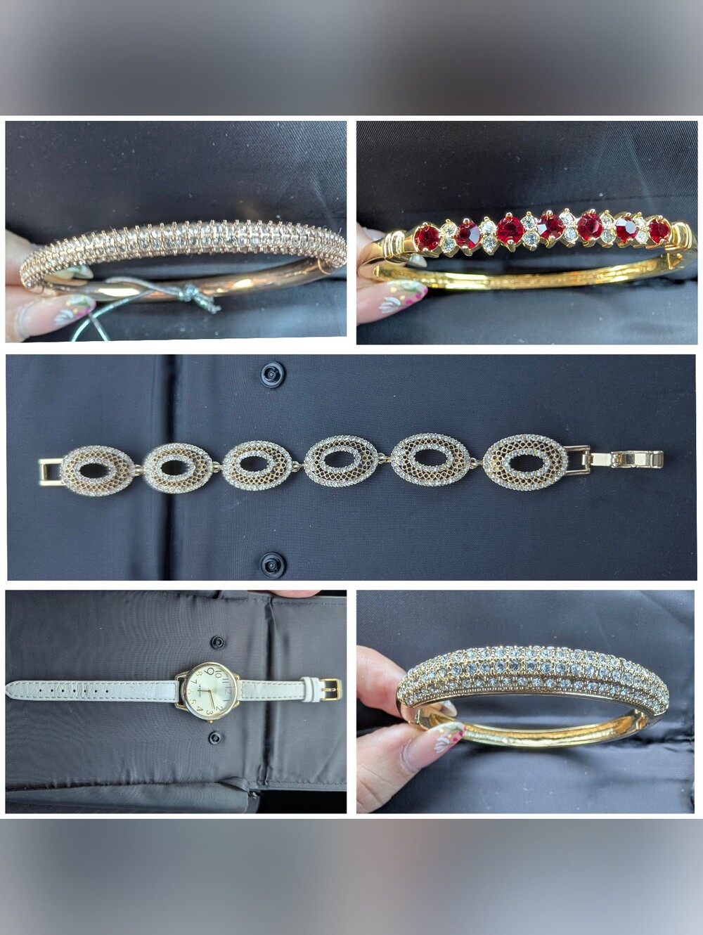 Gold Tone Bracelet & Watch Bundle